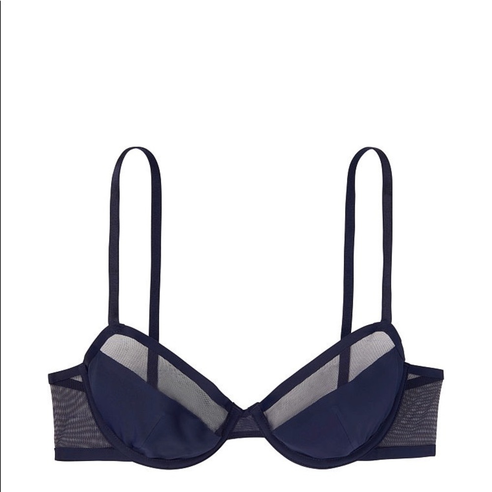 NWT Victoria’s Secret Luxe Unlined Mesh Demi Bra - Picture 3 of 3